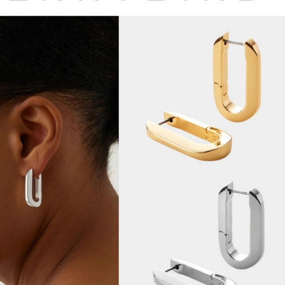 Jenny Bird Elegant Silver Hoop Earrings - Picture 2 of 5